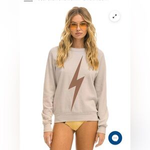 Aviator Nation Crew Sweatshirt Bolt Design!